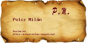 Polcz Milán névjegykártya